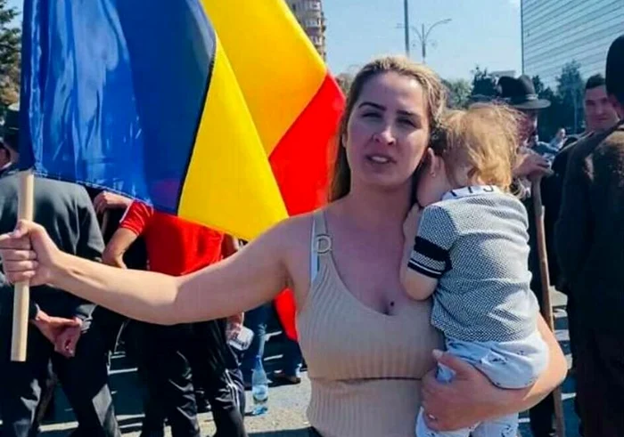 Cristina, în timpul protestului FOTO: Agrointel
