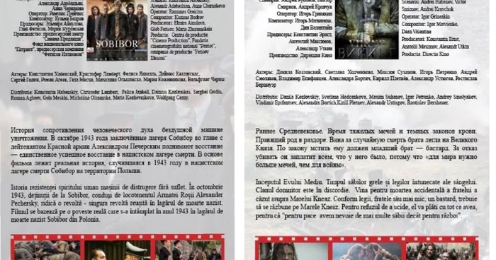 Afişele celor două „filme patriotice“ cu naraţiuni propagandistice pro-Kremlin în cadrul „Săptămâna filmului rus în România“