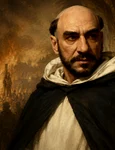 Bernard Gui, inchizitor dominican medieval cunoscut din documentele Inchiziției și din Numele trandafirului png