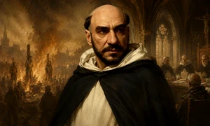 Bernard Gui, inchizitor dominican medieval cunoscut din documentele Inchiziției și din Numele trandafirului png