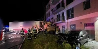 accident cluj un tir s a izbit de un bloc jpg