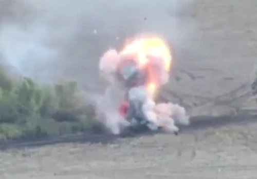 Tancul rusesc a fost efectiv pulverizat FOTO Captură video