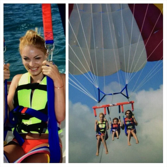 Valentina apare râzând în imagine