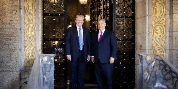 Viktor Orban și Donald Trump _ întrevedere la Mar-a-Lago FOTO EPA-EFE