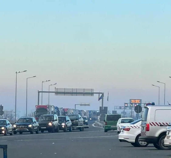 Traficul a fost unul intens FOTO IPJ Arad 