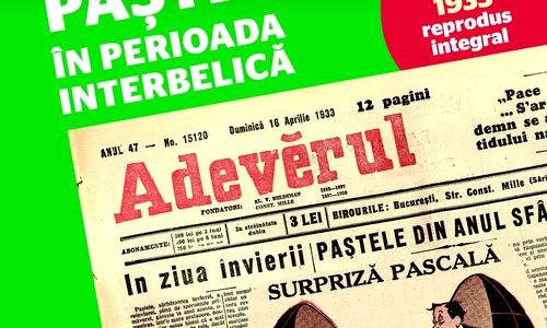 „Adevărul“ se distribuie mâine împreună cu ediţia de Paşte din 1933  jpeg
