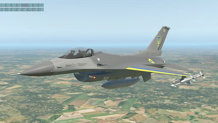 Avion F 16 ucrainean/ FOTO: Fortele Aeriene ucrainene