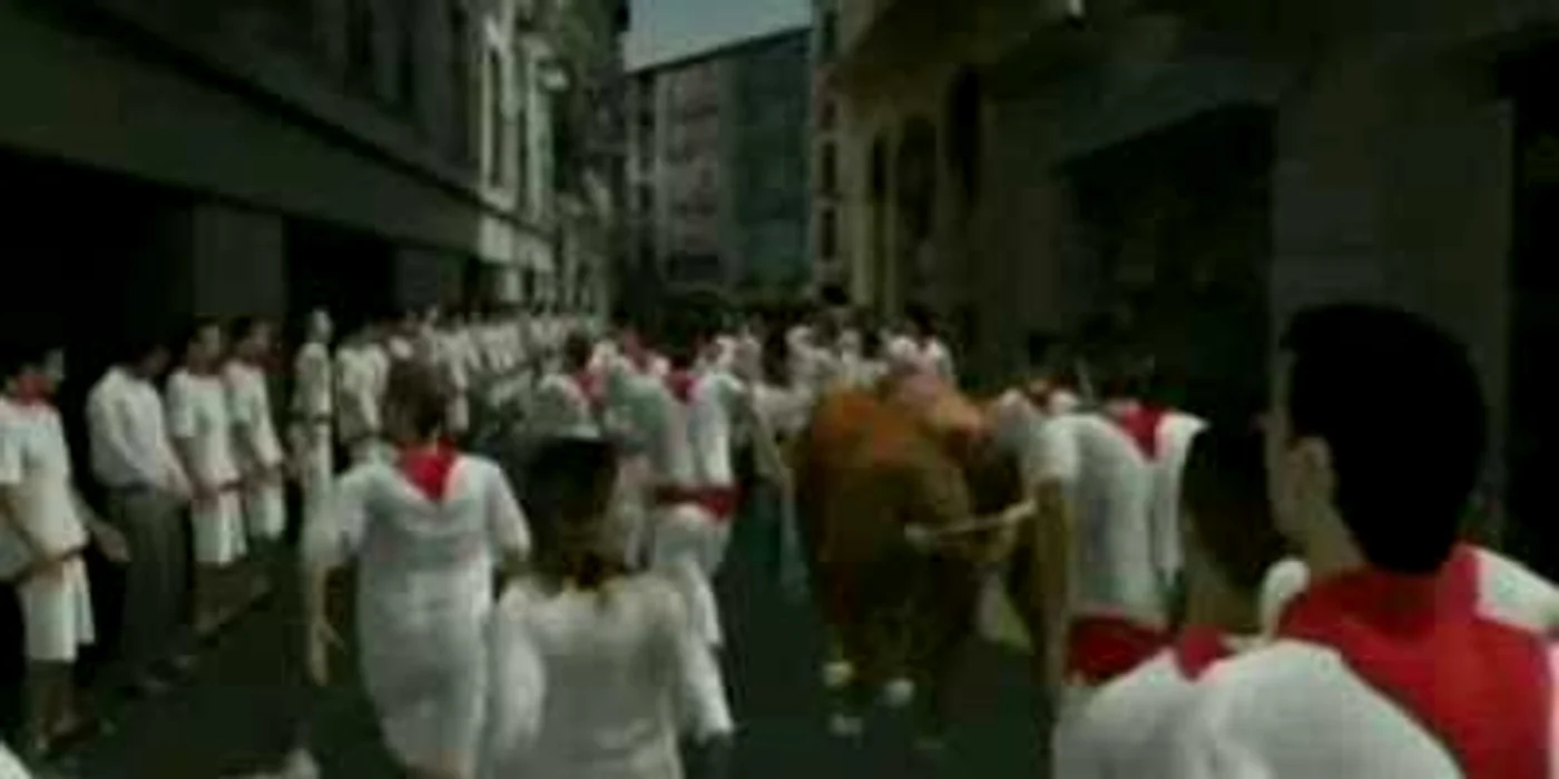 SPANIA Cursă cu taurii pe banda de alergat