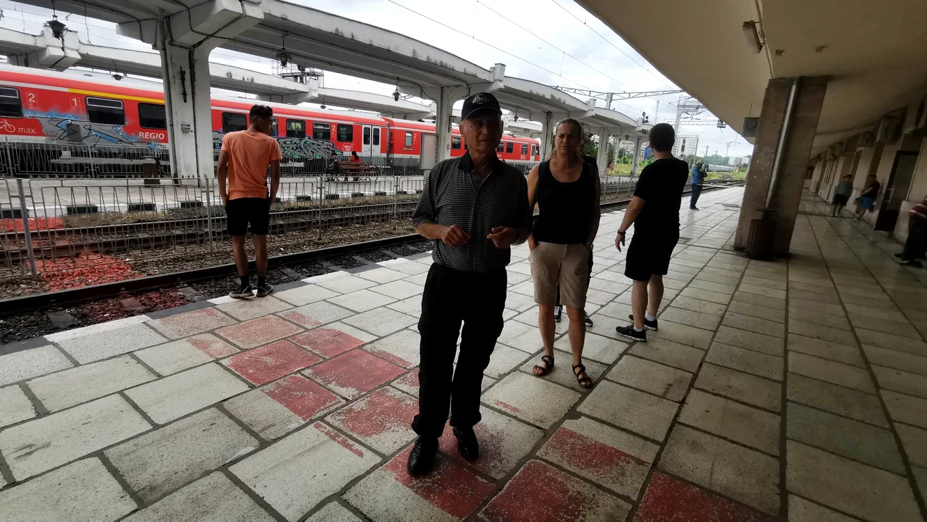 Abraham Klein în Gara de Nord FOTO Ștefan Both 