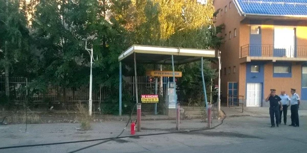 incendiu la o statie peco dezafectata