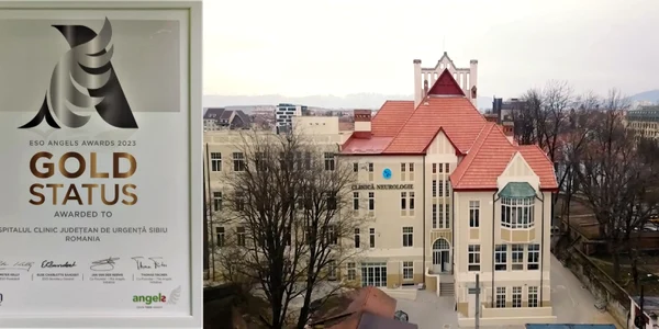 Secția Clinică Neurologie Sibiu medaliată cu aur pentru tratarea bolnavilor de AVC Foto Colaj jpg