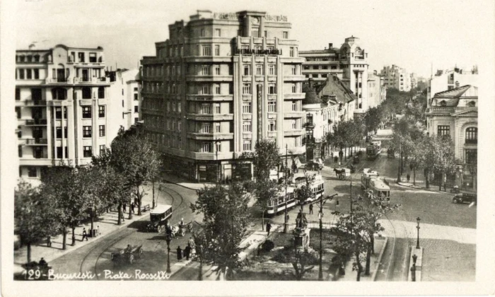 Piața Rosetti din București, în perioada interbelică © iMAGO Romaniae)