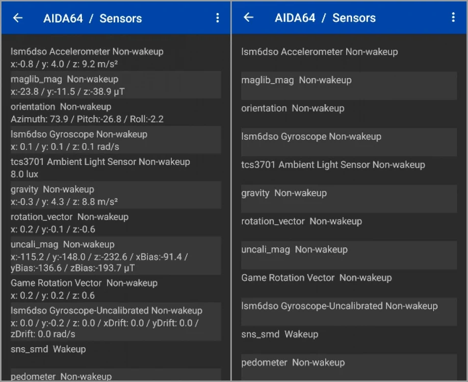 Senzori in AIDA64 