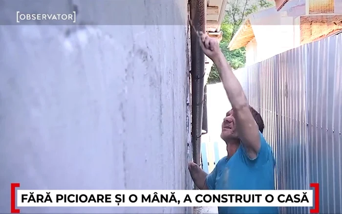 Bărbatul și-a construit o casă FOTO Captură video