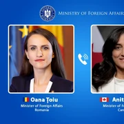 Oana Țoiu și ministrul canadian de Externe Anita Anand FOTO Facebook / Oana Țoiu  