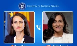 Oana Țoiu și ministrul canadian de Externe Anita Anand FOTO Facebook / Oana Țoiu