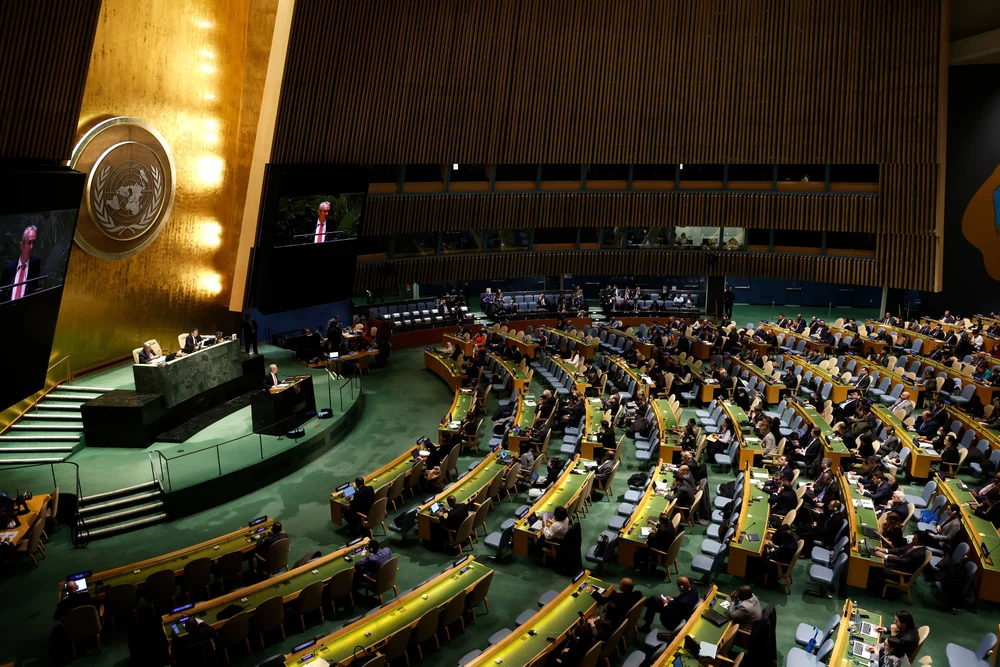 Adunarea Generală a ONU a adoptat o declarație care vizează reînvierea soluției cu două state, israelian și palestinian