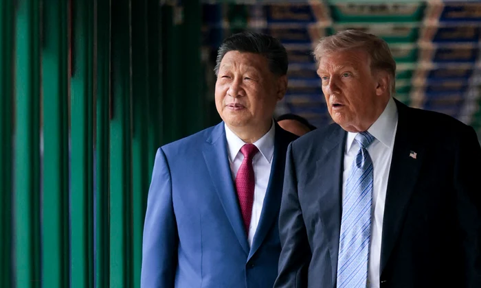 Trump, alături de Xi Jinping la complexul de protocol Zhongnanhai din Beijing FOTO AFP
