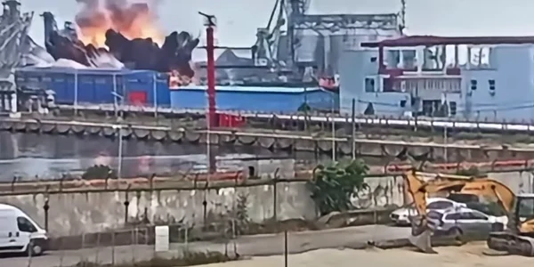 Drona explodata in Portul Constanta FOTO Captură video 