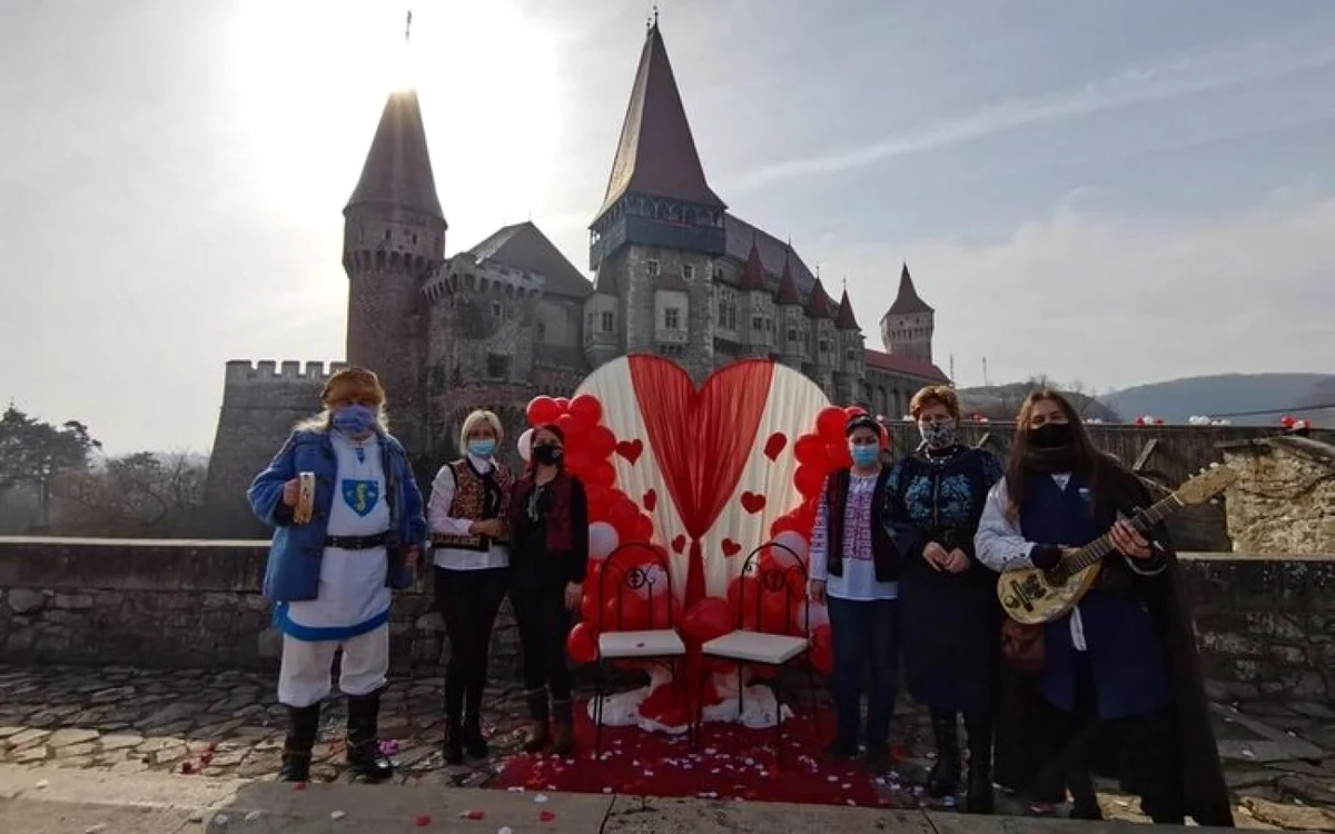 Dragobete la castel. Foto: Muzeul Castelului Corvinilor.