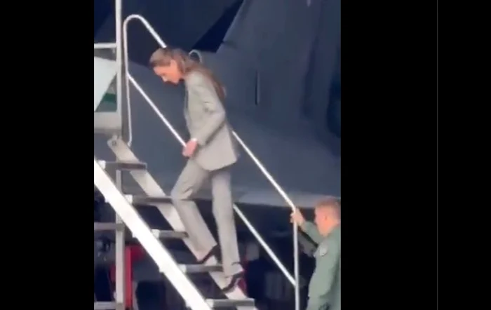Kate Middleton coboara scările cu spatele FOTO: X