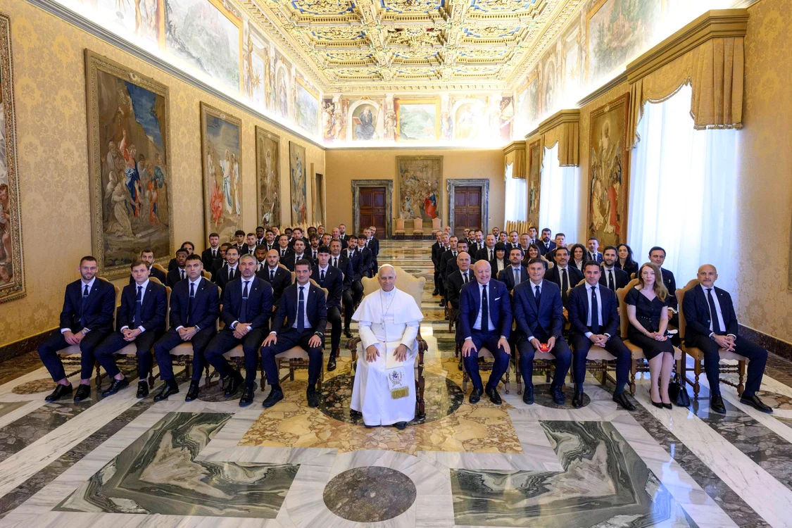 Papa Leon al XIV-lea și Internazionale Milano (FOTO vaticannews.va)