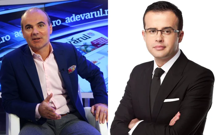 Rareş
Bogdan şi Mihai Gâdea, doi dintre cei mai remarcaţi moderatori de
talk-show-uri politice din România FOTO Colaj Adevărul