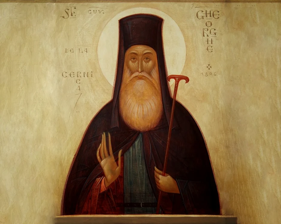 Sfântul Cuvios Gheorghe de la Cernica. Icoană de Gabriel Toma Chituc