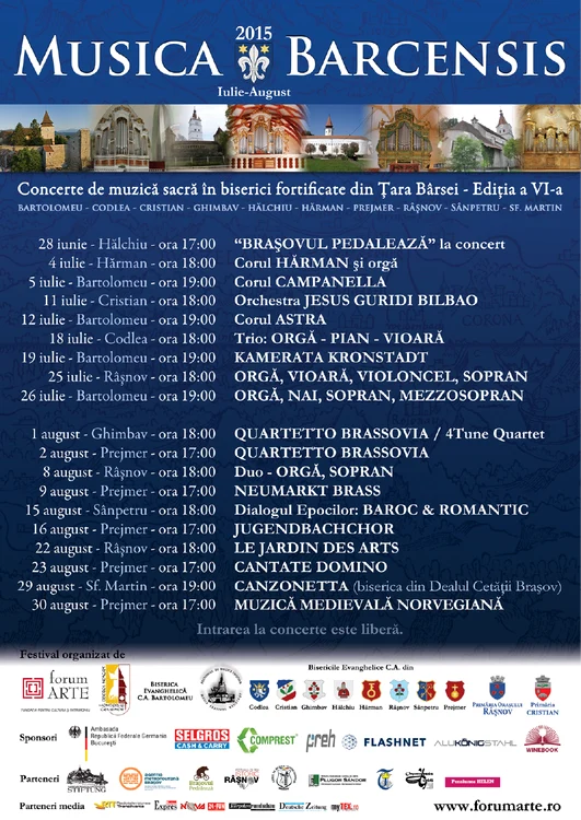 Concerte de muzică sacră în biserici fortificate din Ţara Bîrsei png