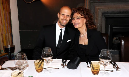 Sophia Loren cu fiul Edoardo, Profimedia jpg