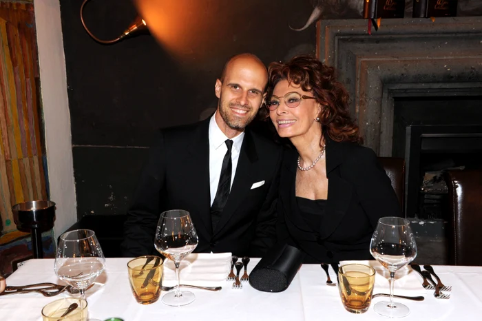Sophia Loren cu fiul Edoardo, Profimedia jpg
