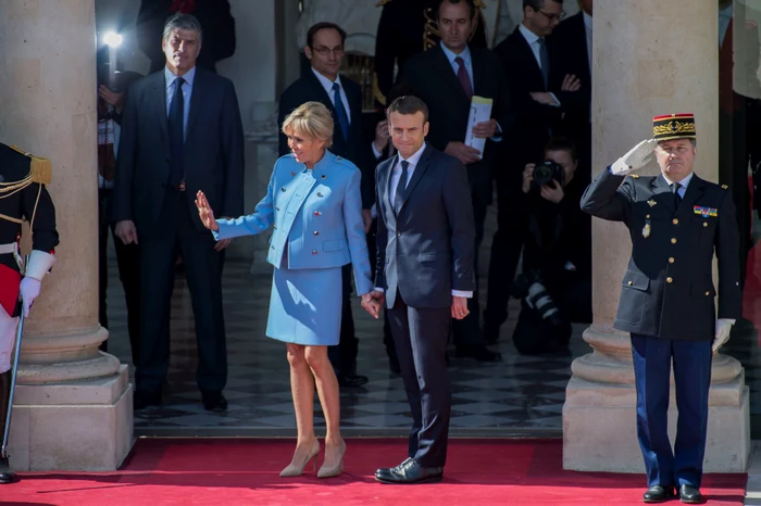 Brigitte Macron la învestirea lui Emmanuel Macron în 2017