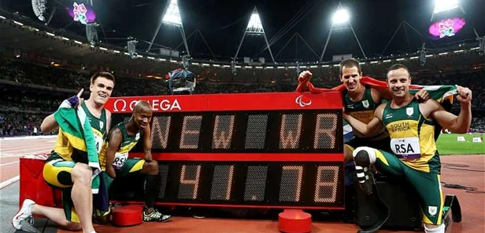 Ştafeta paralimpică a Africii de Sud a doborât recordul mondial la 4X100 de metri FOTO Getty Images