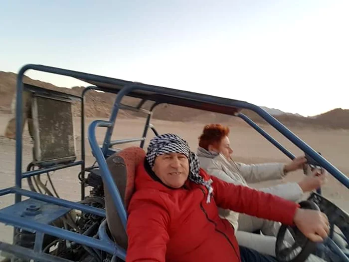 Și-a plimbat nevasta cu mașina de teren