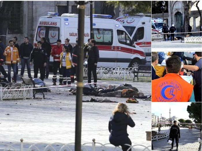 Ambulanțele și forțele de ordine au venit de urgență în Piața Sultanahmetfoto:Twitter