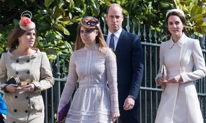 Prințesa Eugenie și Prințesa Beatrice alături de William și Kate foto Getty Images jpg