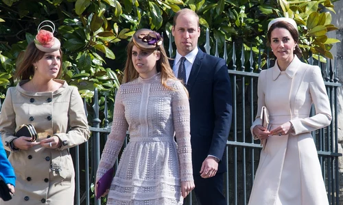 Prințesa Eugenie și Prințesa Beatrice alături de William și Kate foto Getty Images jpg