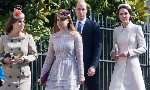Prințesa Eugenie și Prințesa Beatrice alături de William și Kate foto Getty Images jpg