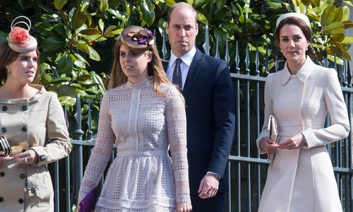 Prințesa Eugenie și Prințesa Beatrice alături de William și Kate foto Getty Images jpg