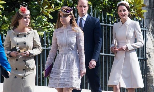 Prințesa Eugenie și Prințesa Beatrice alături de William și Kate foto Getty Images jpg