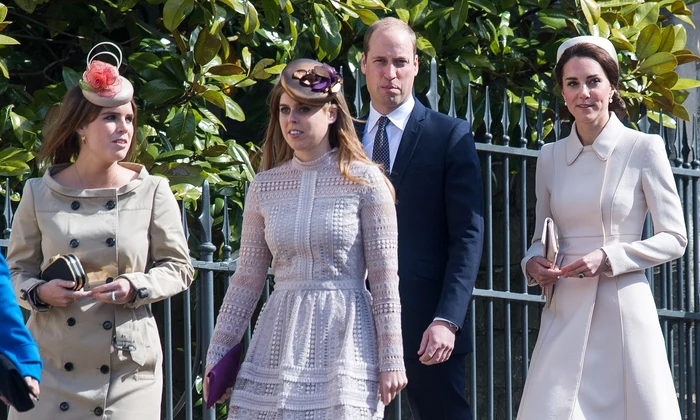 Prințesa Eugenie și Prințesa Beatrice alături de William și Kate foto Getty Images jpg
