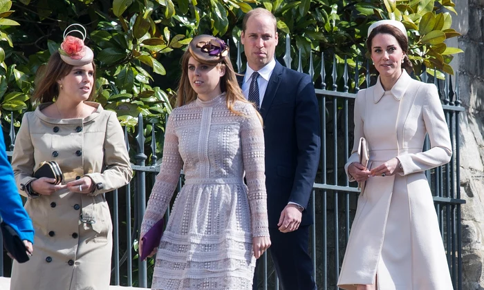 Prințesa Eugenie și Prințesa Beatrice alături de William și Kate foto Getty Images jpg