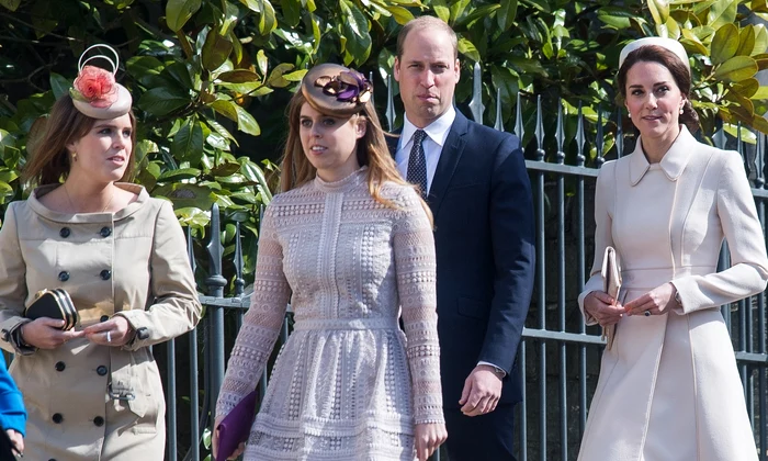 Prințesa Eugenie și Prințesa Beatrice alături de William și Kate foto Getty Images jpg