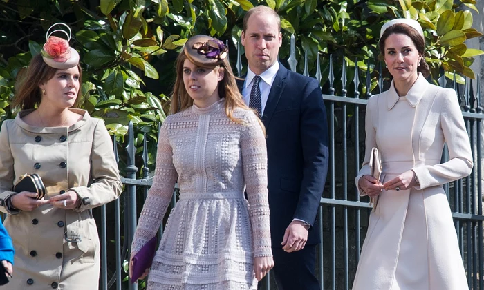 Prințesa Eugenie și Prințesa Beatrice alături de William și Kate foto Getty Images jpg