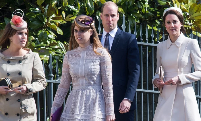 Prințesa Eugenie și Prințesa Beatrice alături de William și Kate foto Getty Images jpg