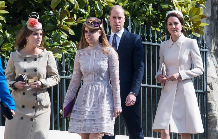 Prințesa Eugenie și Prințesa Beatrice alături de William și Kate foto Getty Images jpg