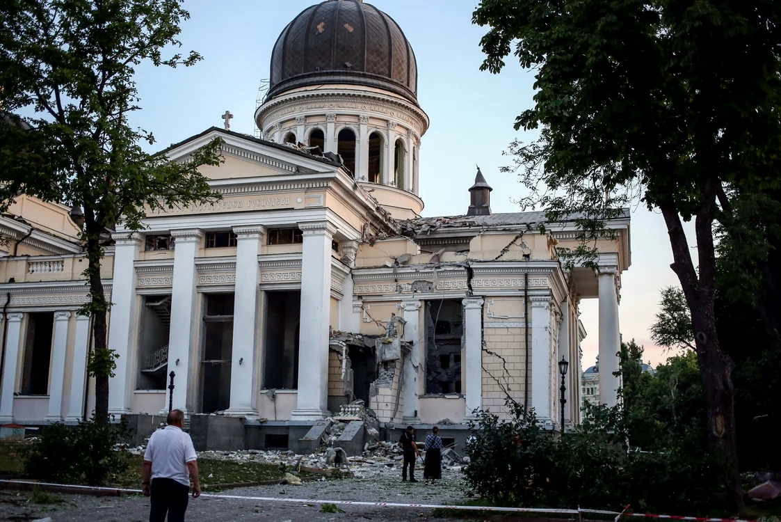 Catedrala din Odesa a fost bombardată FOTO Profimedia