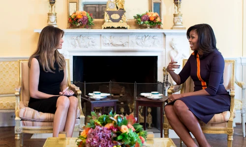Melania Trump et Michelle Obama à la Maison Blanche à Washington jpeg
