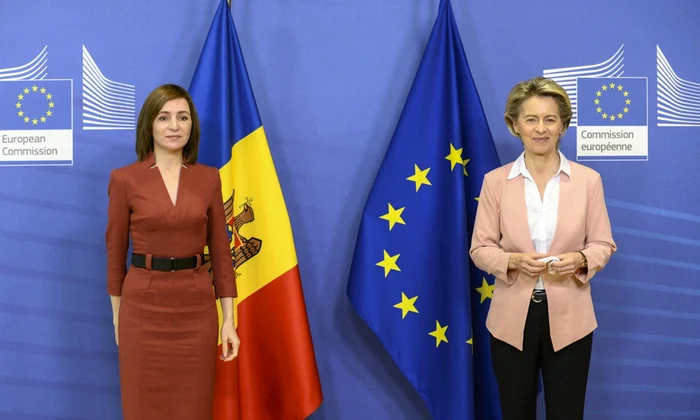Maia Sandu si Ursula von der Leyen FOTO EPA-EFE