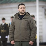 Volodimir Zelenski la un eveniment la un an de la invazie FOTO EPA EFE jpg